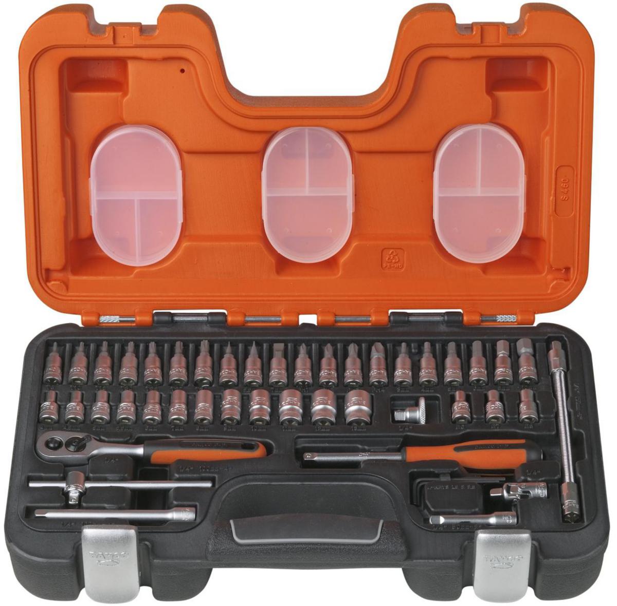 Hylsnyckelsats Bahco S460, 1/4" 46 delar - HYLSNYCKELSATS BAHCO S460 1/4" 46 DELAR