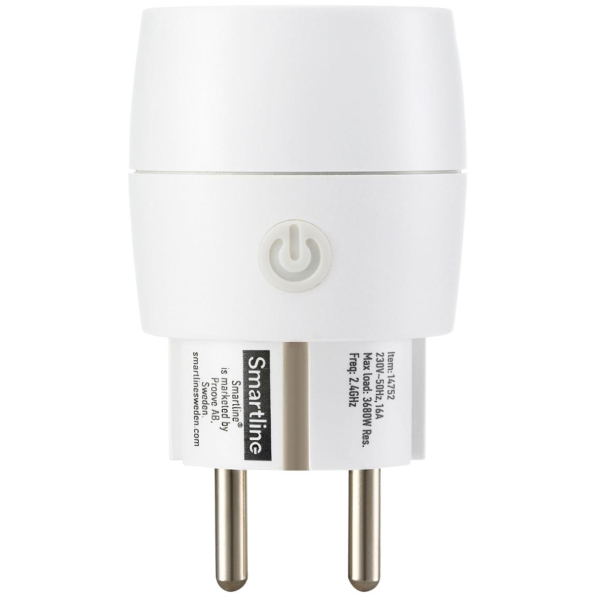 Timerplugg, bluetooth, Smartline - TIMER PLUG MED BLUETOOTH IP20 3 TIMERFUNKTIONER RUND