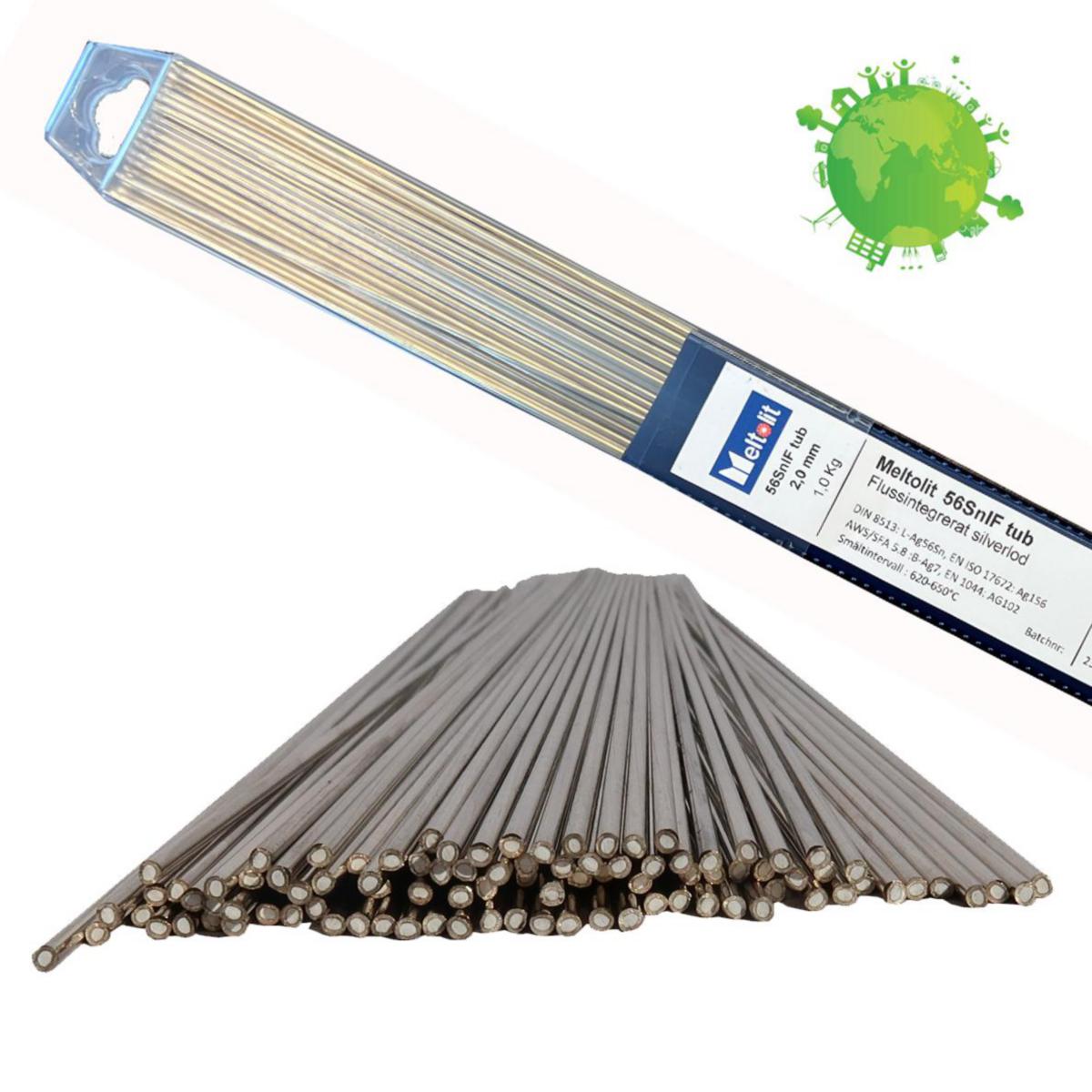 Silverlod Meltolit 56SnIF - SILVERLOD MELTOLIT 56SNIF 2,0X500MM 4ST/FP AG56% TUB