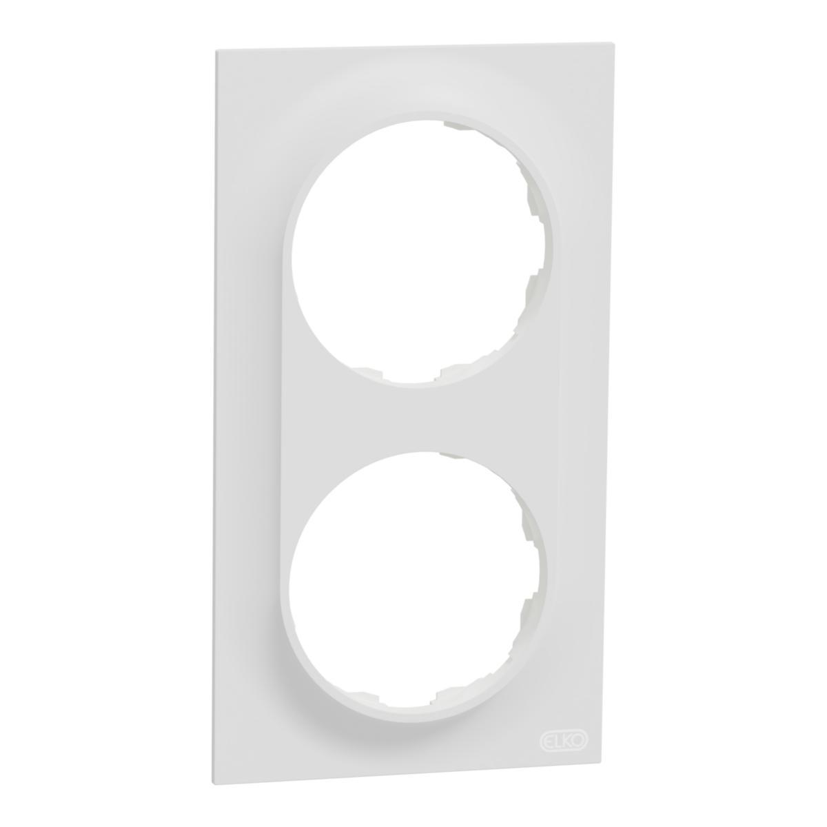 Kombinationsram, One - RAM ELKO ONE 2-FACK PLAST LODRÄT/VÅGRÄT MONT. RENVIT