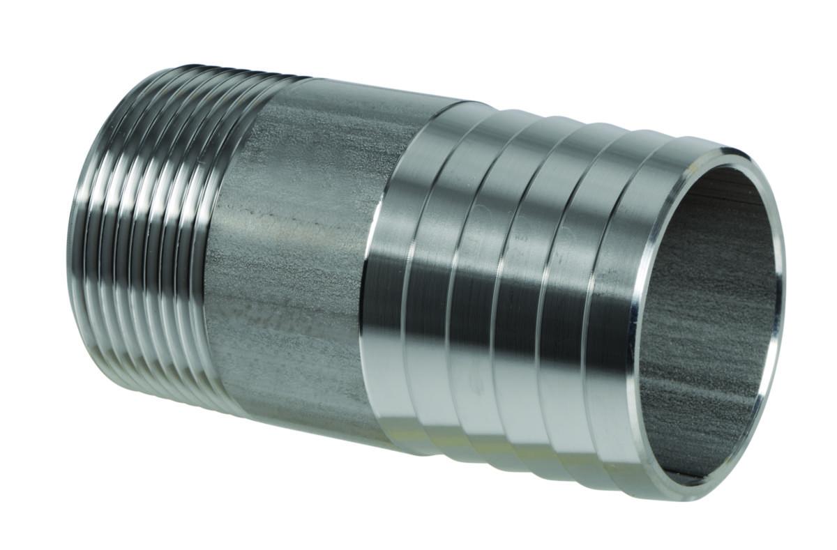 Slangnippel - Rund rostfria, R-142, EN 1.4404 - 32 SLANGNIPPEL R-142 316/316L