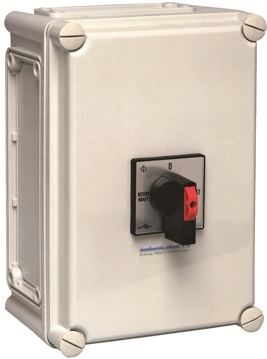 Reservkraftomkopplare 4-polig fast - RESERVKRAFTOMK 4-pol 63A, IP65 KG64B.T904/S-A420.*ST