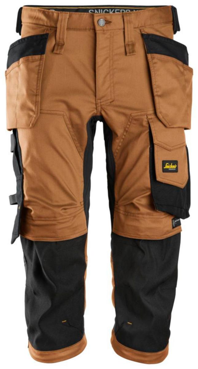 Piratbyxa AllroundWork Snickers - PIRATBYXA SNICKERS 6142 KHAKI /SVART STRETCH AW HF STL 46