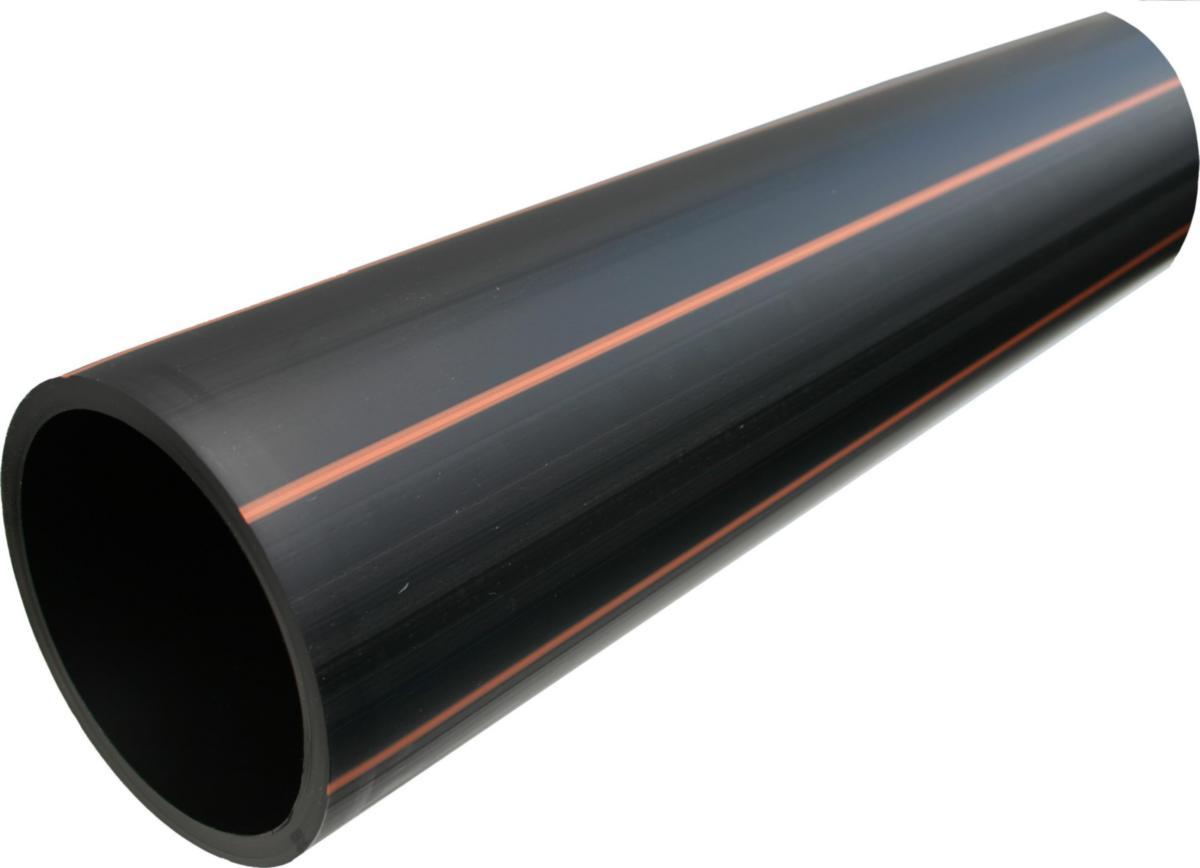 PEM-rör PE100-RC PN10 brun stripe, L=6m - 50x3.0 PEM-RÖR SDR17 PN10 L=6M PE100-RC BRUN STRIPE