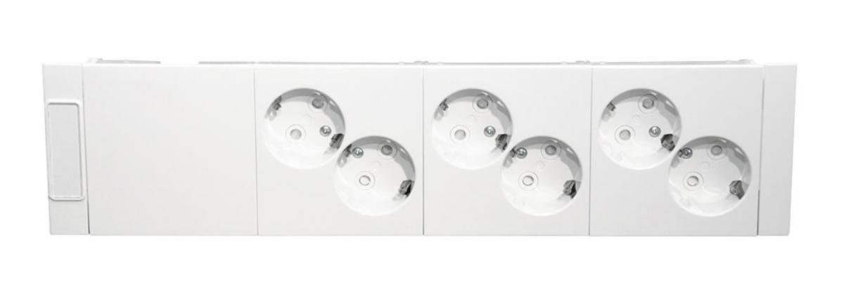 Vägguttagssats AUD - UTTAGSSATS 6-VÄGS VIT AUD13-214