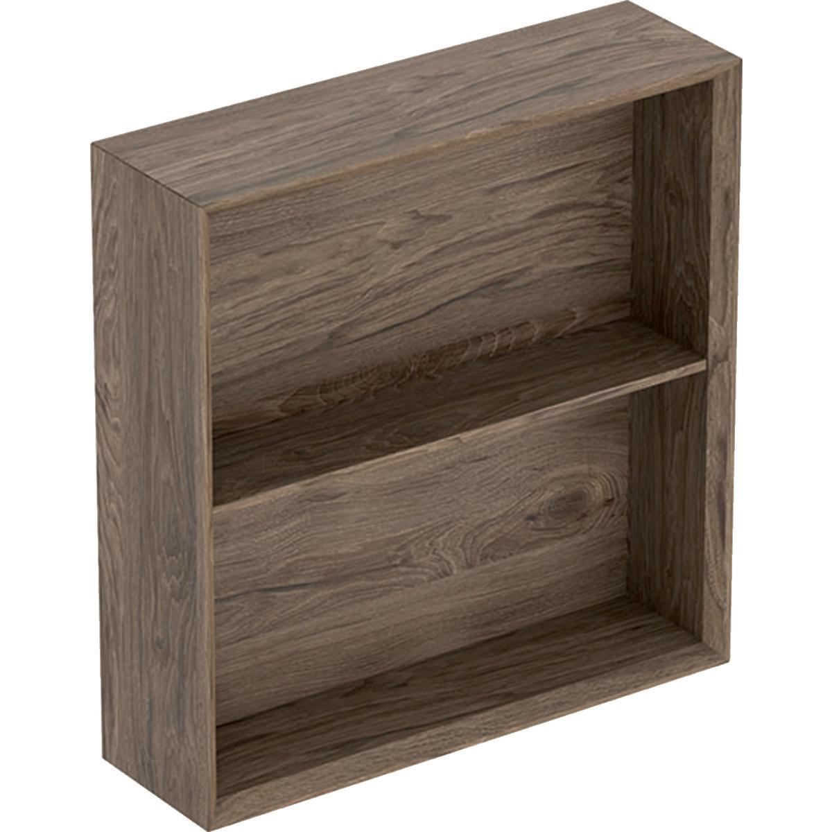 Hylla iCon kvadratisk, Geberit - GEBERIT ICON HYLLA KVAD B45 WALNUT / TRÄSTRUKTUR MELAMIN