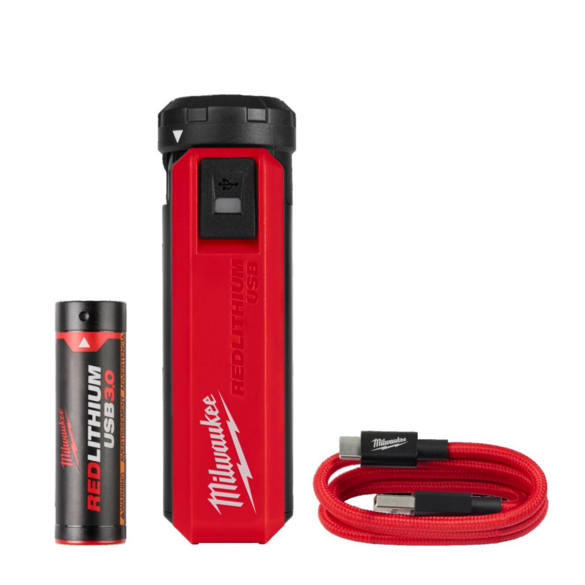 Powerbank Milwaukee L4 PPS-301 - POWERBANK MILWAUKEE L4 PPS-301 1 X 3,0 USB BATTERI + KABEL