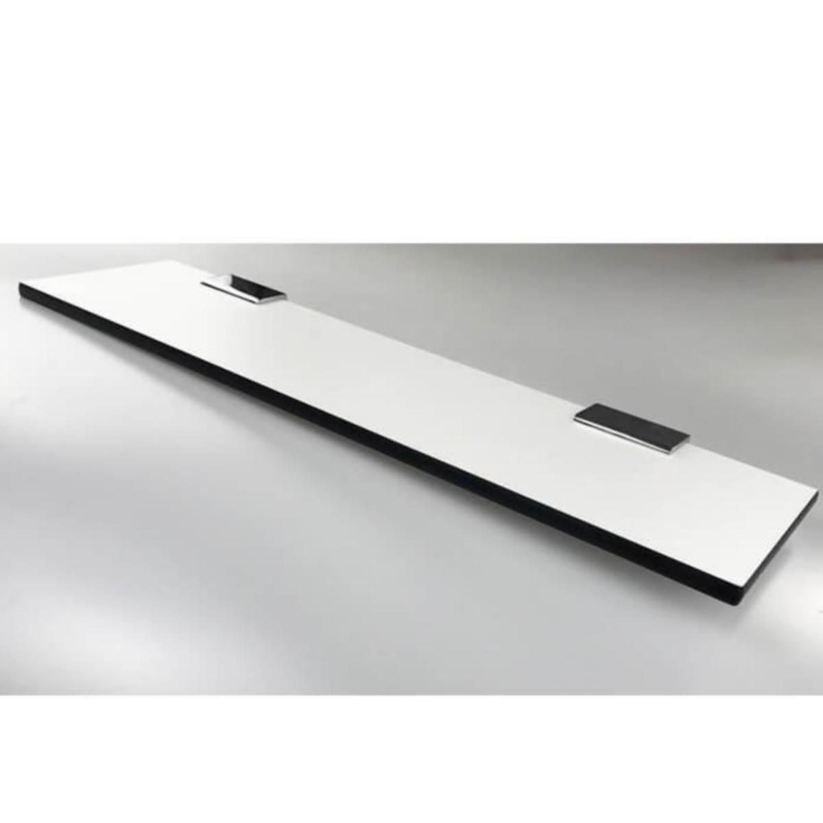 Badrumshylla kompaktlaminat - BADRUMSHYLLA KPAKT LAM SV KANT 500X130X10 KOMPL. 2 KLÄMFÄSTE