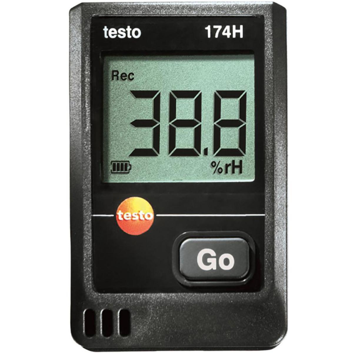 Temperaturlogger i miniformat IP65 - Testo - FUKTLOGGER TESTO 174H 0-100 %RH / -20- 70°C
