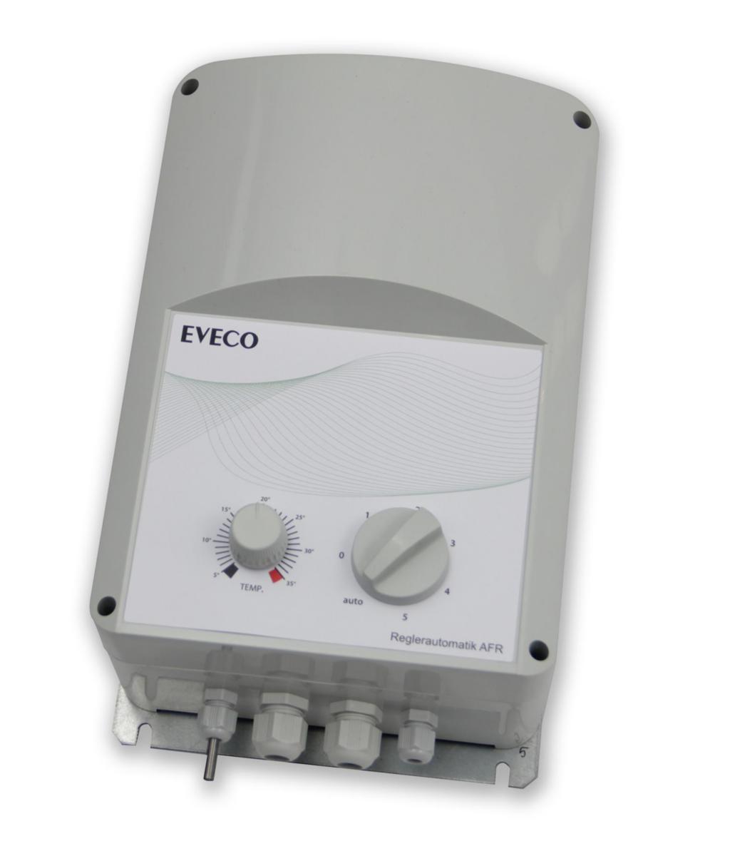Temperaturreglering AFR50, Eveco - LUFTVÄRMARSTYRNING. AUTO. 5-STEG IP54. 5.0A