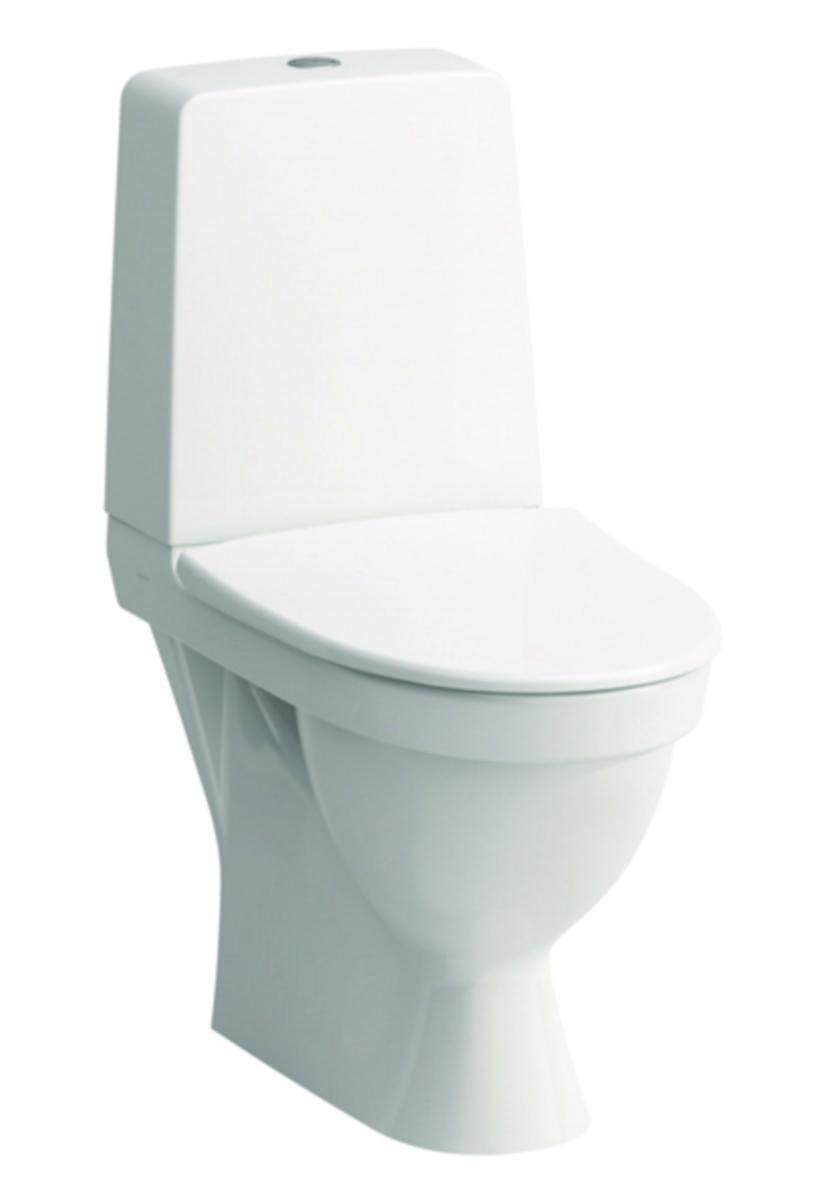 WC-stol Kompas, dolt S-vattenlås, Laufen - WC-STOL LAUFEN KOMPAS LIMNING DOLT S-LÅS RIMLESS MJUK SITS