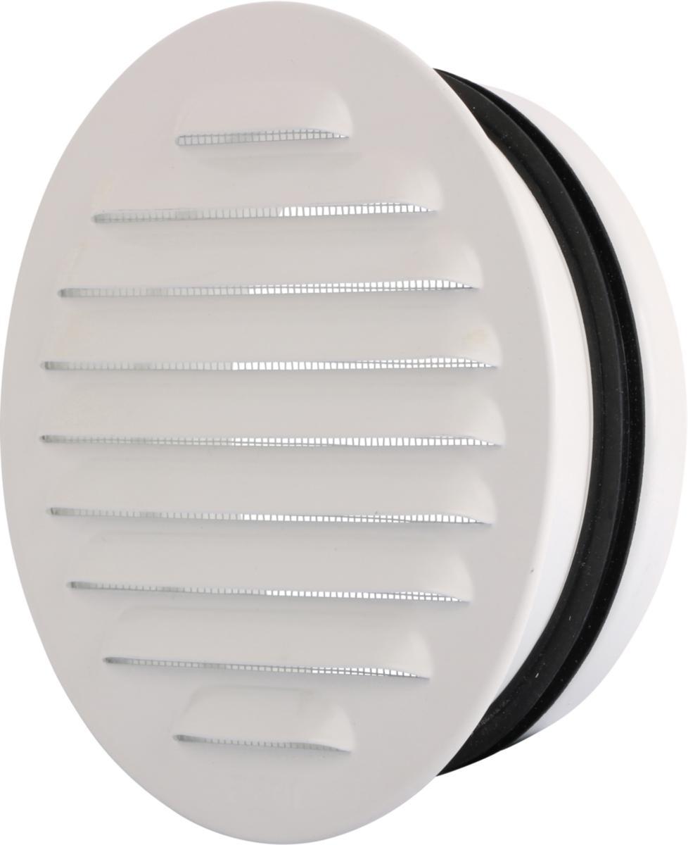Ventilgaller, stål, rund, Flexit - VENTILGALLER STÅL VIT 100MM STOS 117218 FLEXIT
