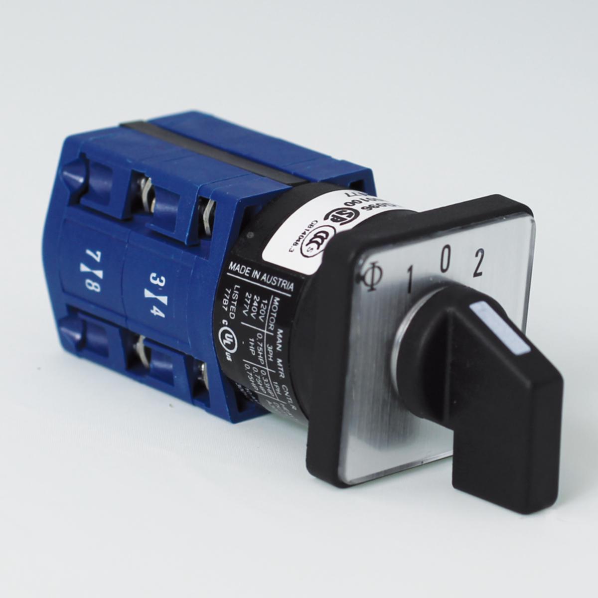 Omkopplare med nolläge 1-0-2 och återfjädring till 0-läge - IMPULSOMK 1-0-2 2-POL 10A 3-H CG4.A215.E