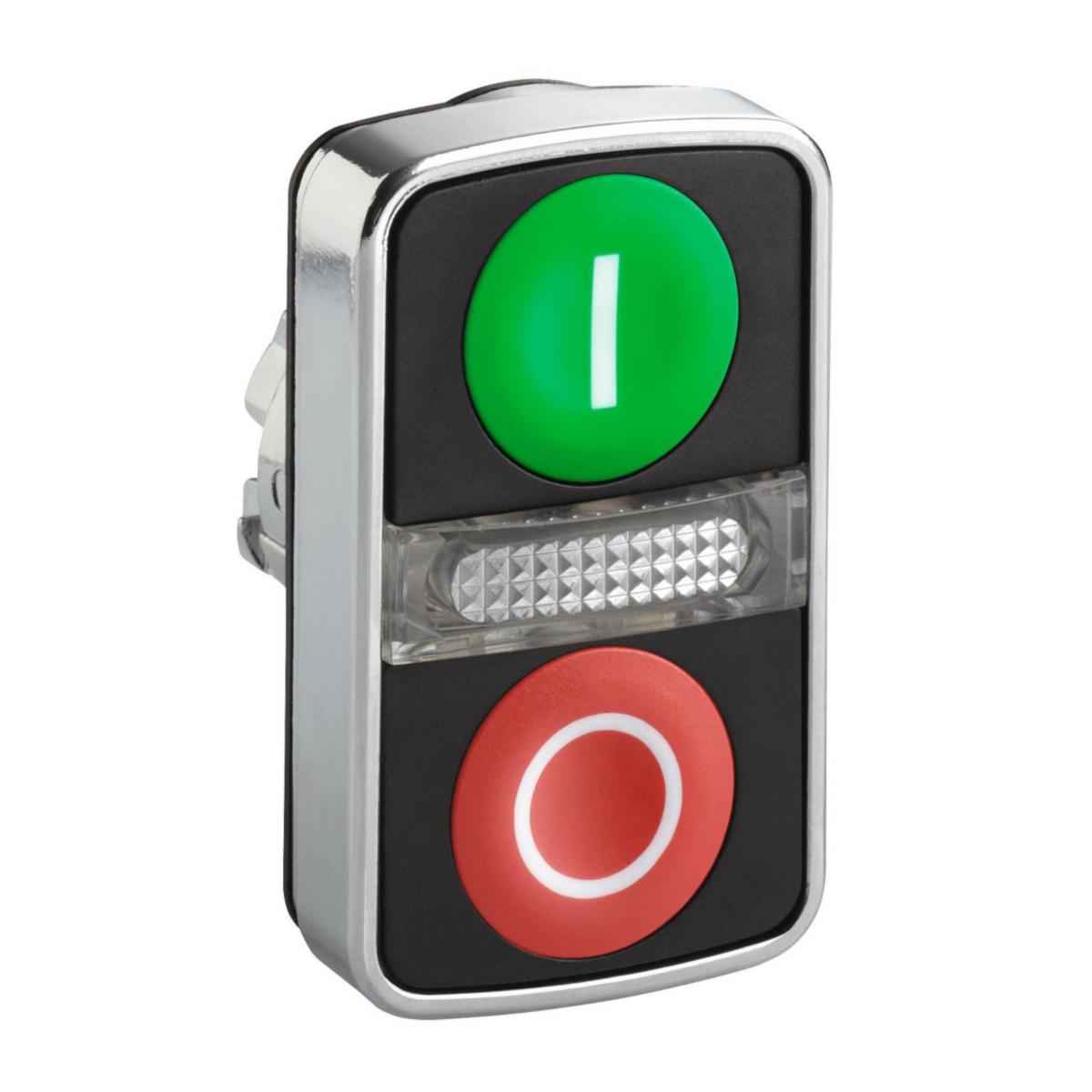 Dubbeltrycke ZB4BW - DUBBELTRYCKE MED LAMPA FÖR LED ZB4 BW7A3741