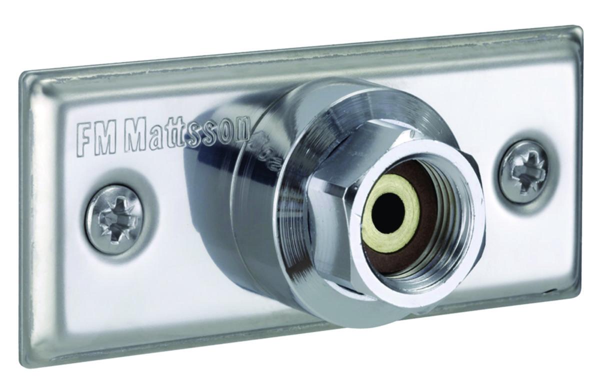Ventilfästen för Pex-, Alupex- och PE-RT-rör, dold rördragning, FMM - FMM 1419-1550 VENTILFÄSTE G1/2X15 PEX RÖR ROSTFRI