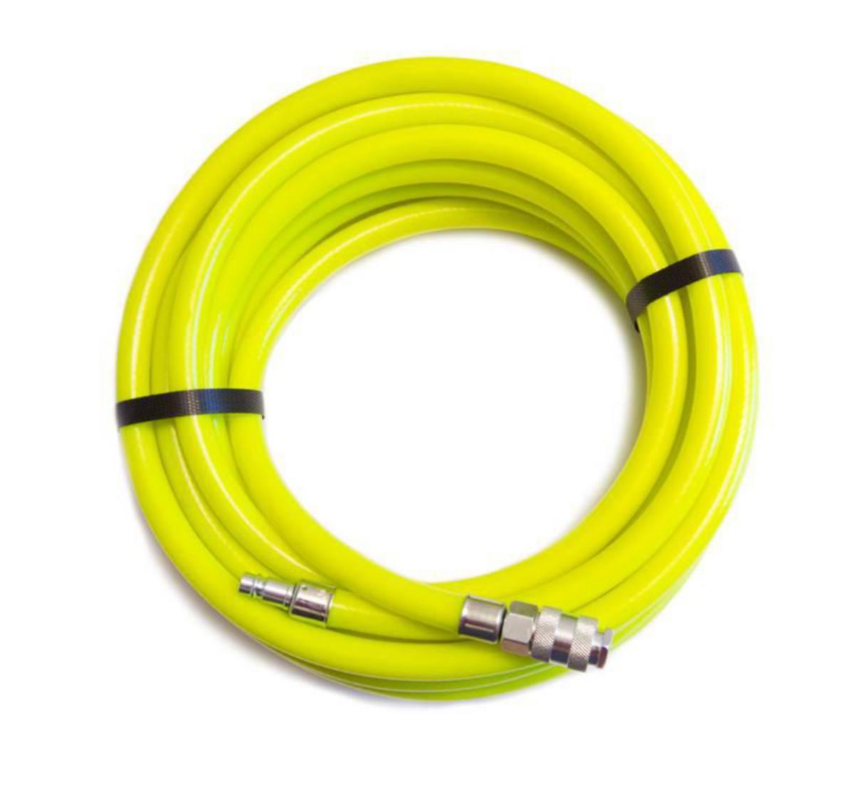 Tryckluftsslang PVC - TRYCKLUFTSLANG PVC 3/8" 10M M SNABBKOPPL 10 BAR GUL/GRÖN