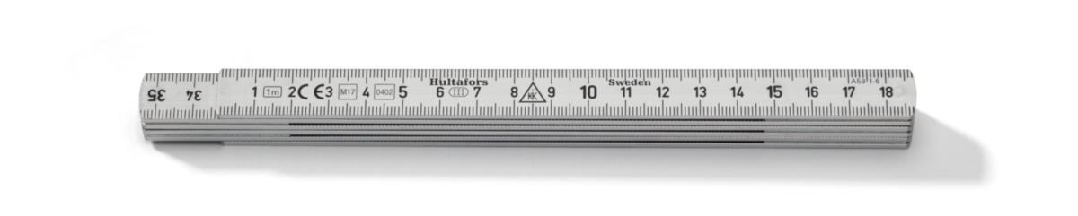 Måttstock Hultafors A59 aluminium - MÅTTSTOCK HULTAFORS ALUM 59-1M 6 DEL M/M