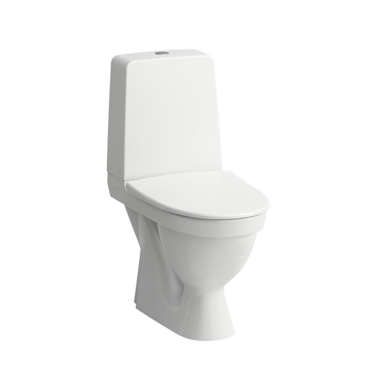 WC-stol Kompas, Laufen - LAUFEN KOMPAS WC DOLT S-LÅS LIM.RIMLESS. VENTIL.&MJUK SITS