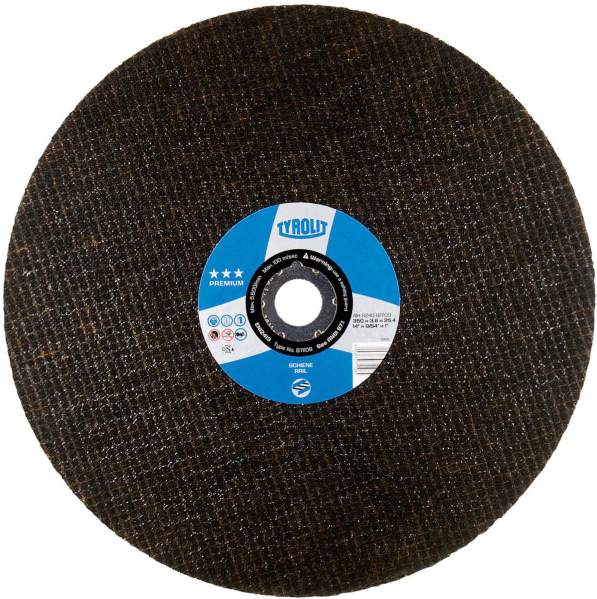 Kapskiva Tyrolit Premium Räls - KAPSKIVA TYROLIT PREMIUM RÄLS 400X4.3X25.4 A24-QBF MOTORKAP