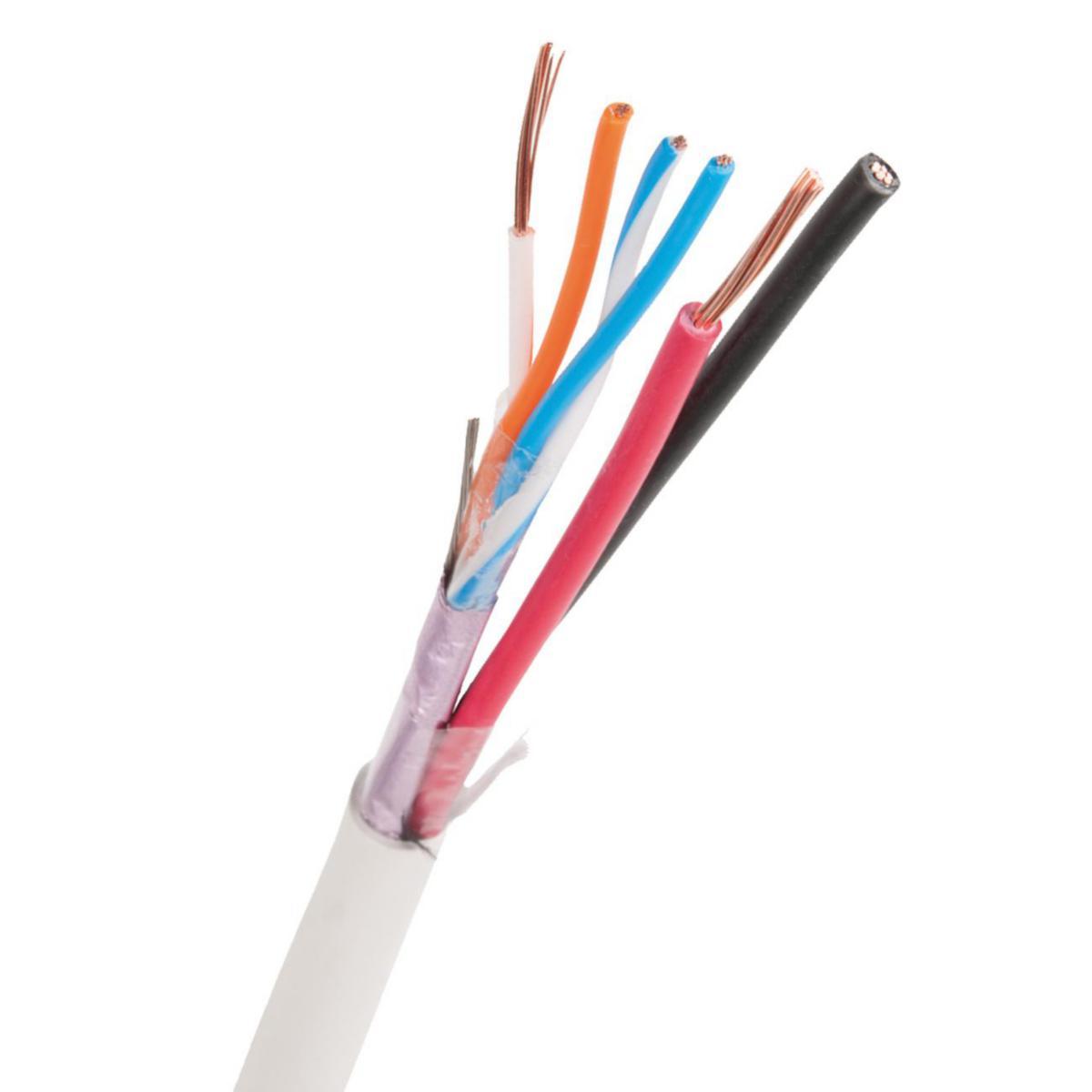 Larm/signalkabel halogenfri FLAQQBR vit Dcas2d2a2, Nexans - FLAQQBR 2X1.5+2X2X0.5 VIT T500 (*0)           17038098-802-05