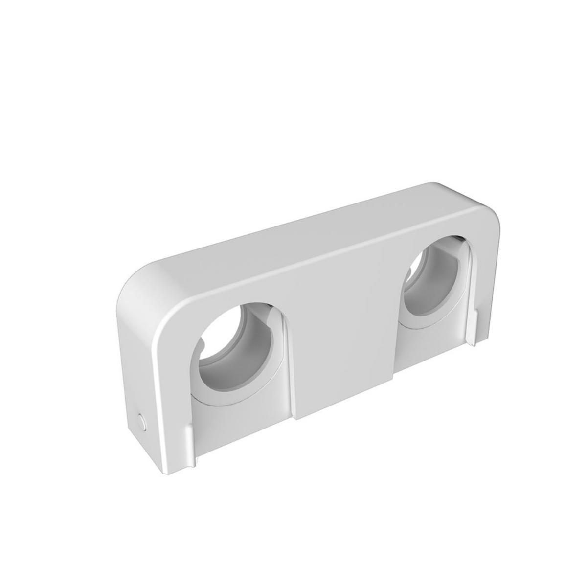 Rörklammer 20/25mm 60cc falu snap vit - plastklammer dubb...