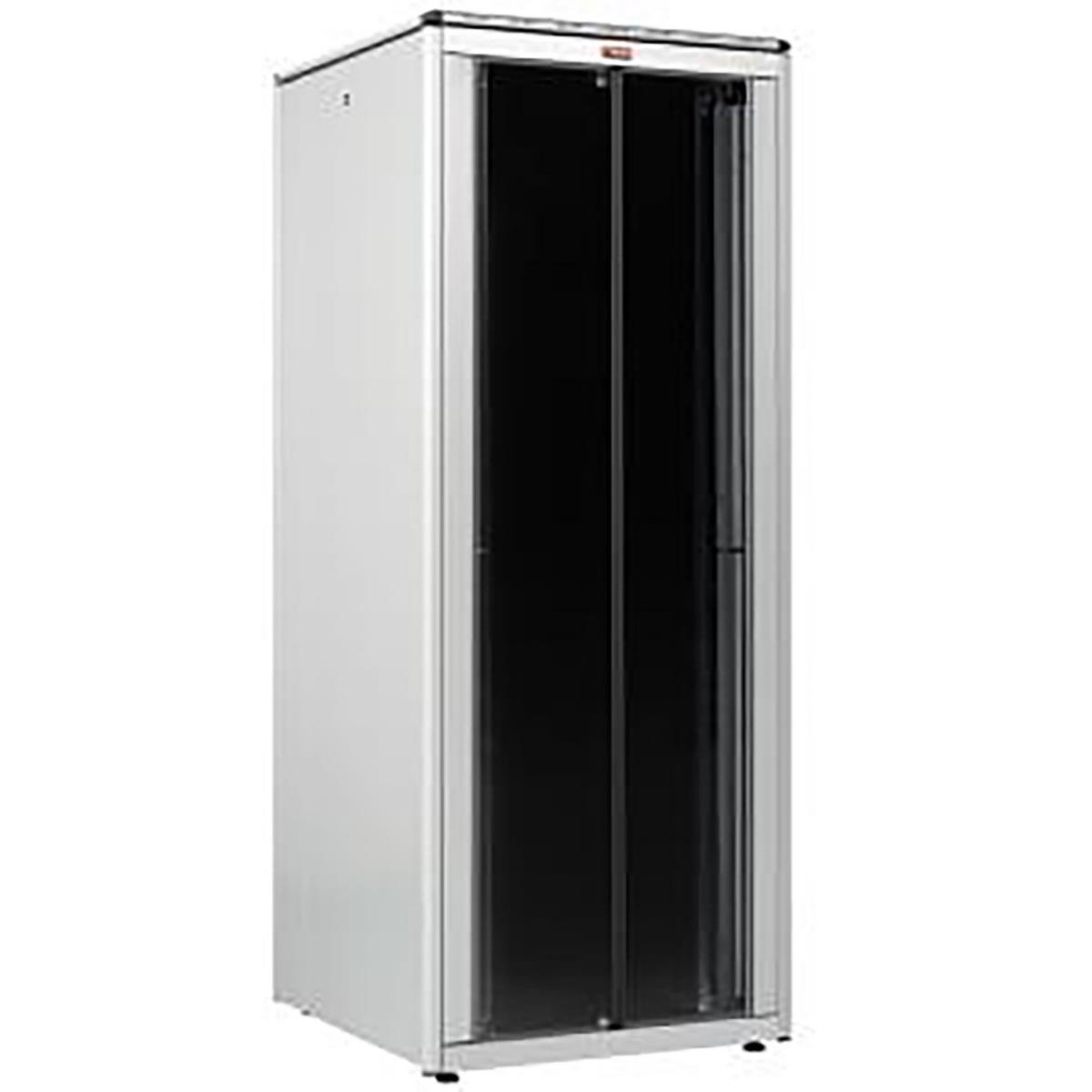 Golvskåp 19" med glasdörr 60F, Eurolan - GOLVSKÅP 19" 42HE 2XGLASDÖRR 60F-42-8A-08GY