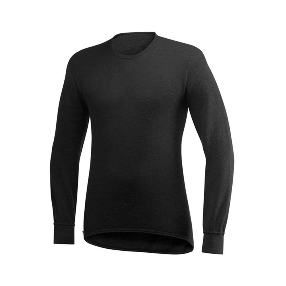 Undertröja Woolpower 7112 - UNDERTRÖJA WOOLPOWER 7112 SVART RUND HALS 200GR STL M