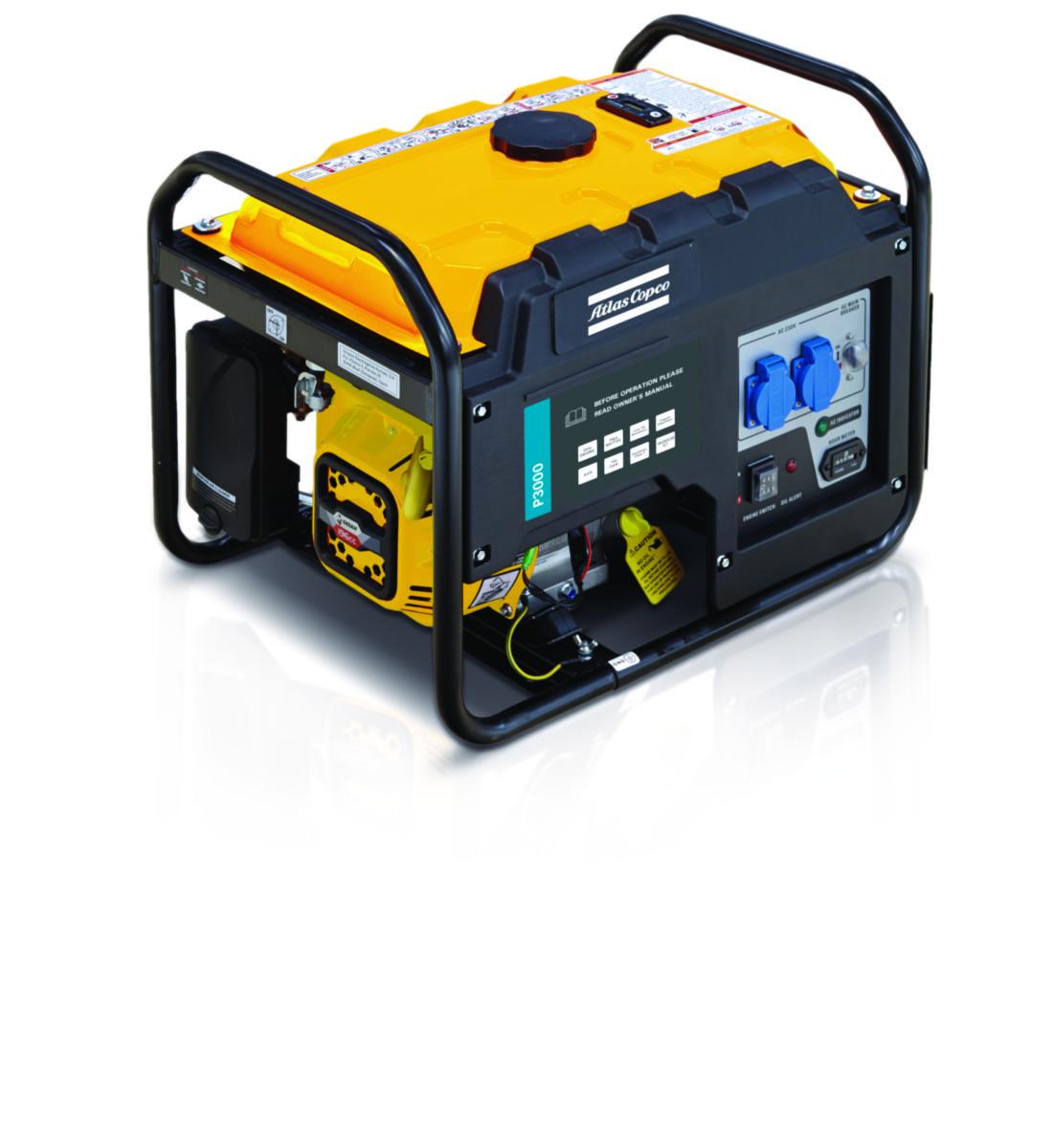 Elverk Atlas Copco P3000 - ELVERK ATLAS COPCO P3000 3KVA. 230V. 1-FAS