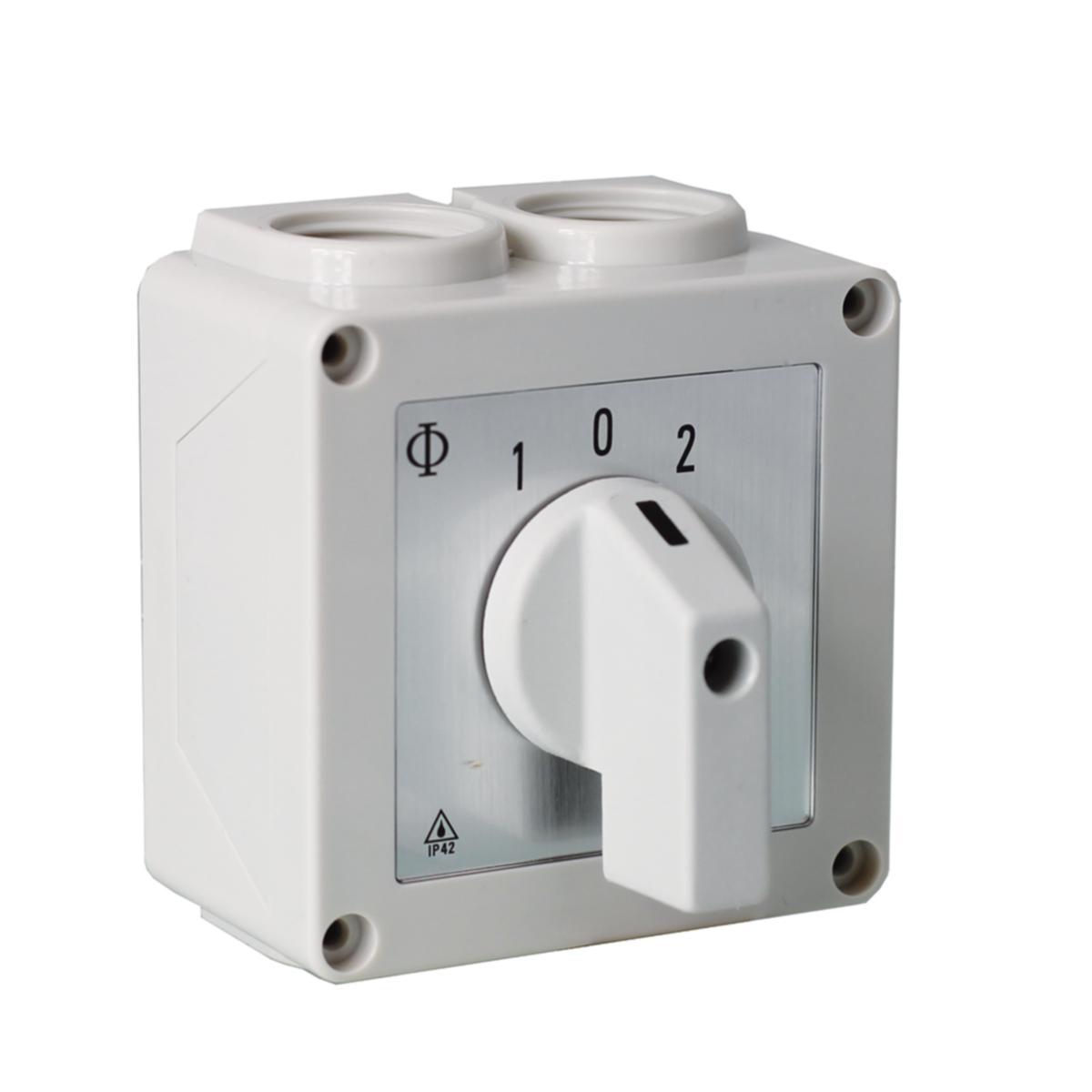 Omkopplare med nolläge 1-0-2 och återfjädring till 0-läge - IMPULSOMKOPPL 1-0-2 1-POL KAPS CA10.A214.PN1