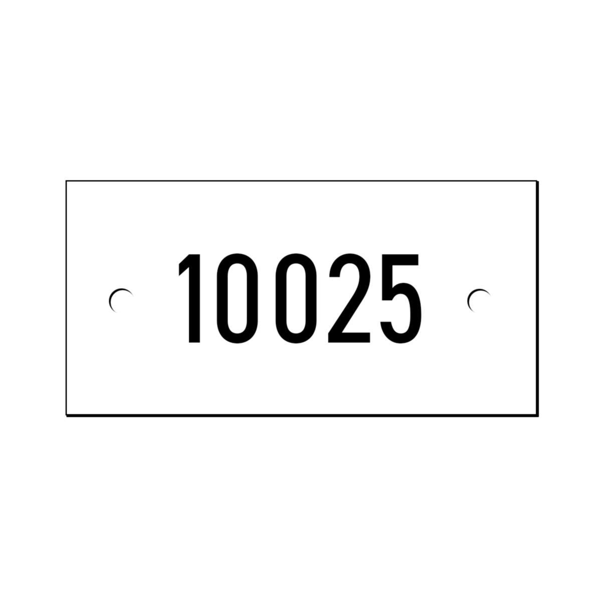 Lägenhets och rumsnummerskylt - SKYLT LÄGENHETSNUMMER SKRUVHÅL 40 X 15 MM