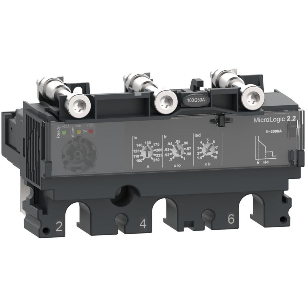 Skydd MicroLogic 2.2 - SKYDD 3P MICROL 2.2 160A C1632D160