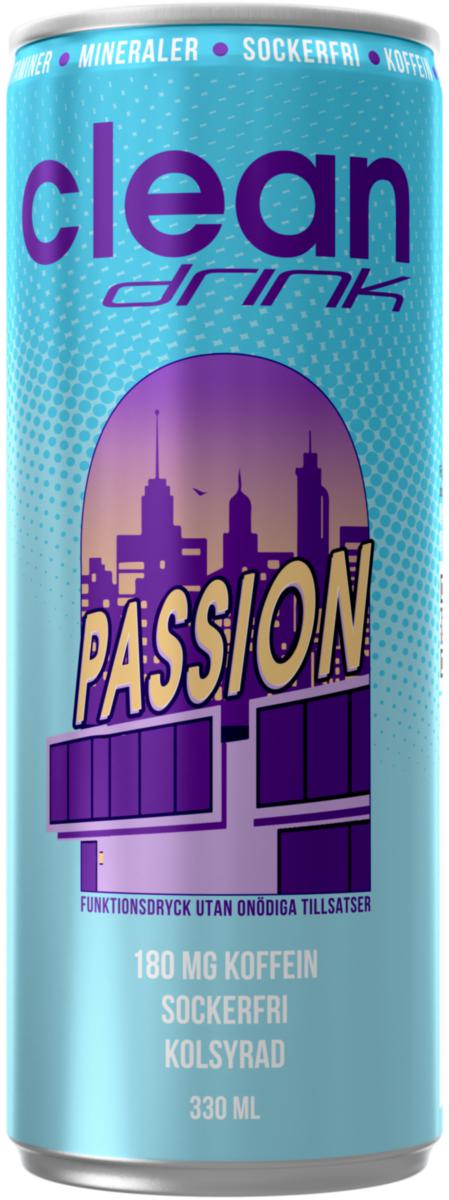 Energidryck Clean - ENERGIDRYCK CLEAN DRINK PASSION 33CL