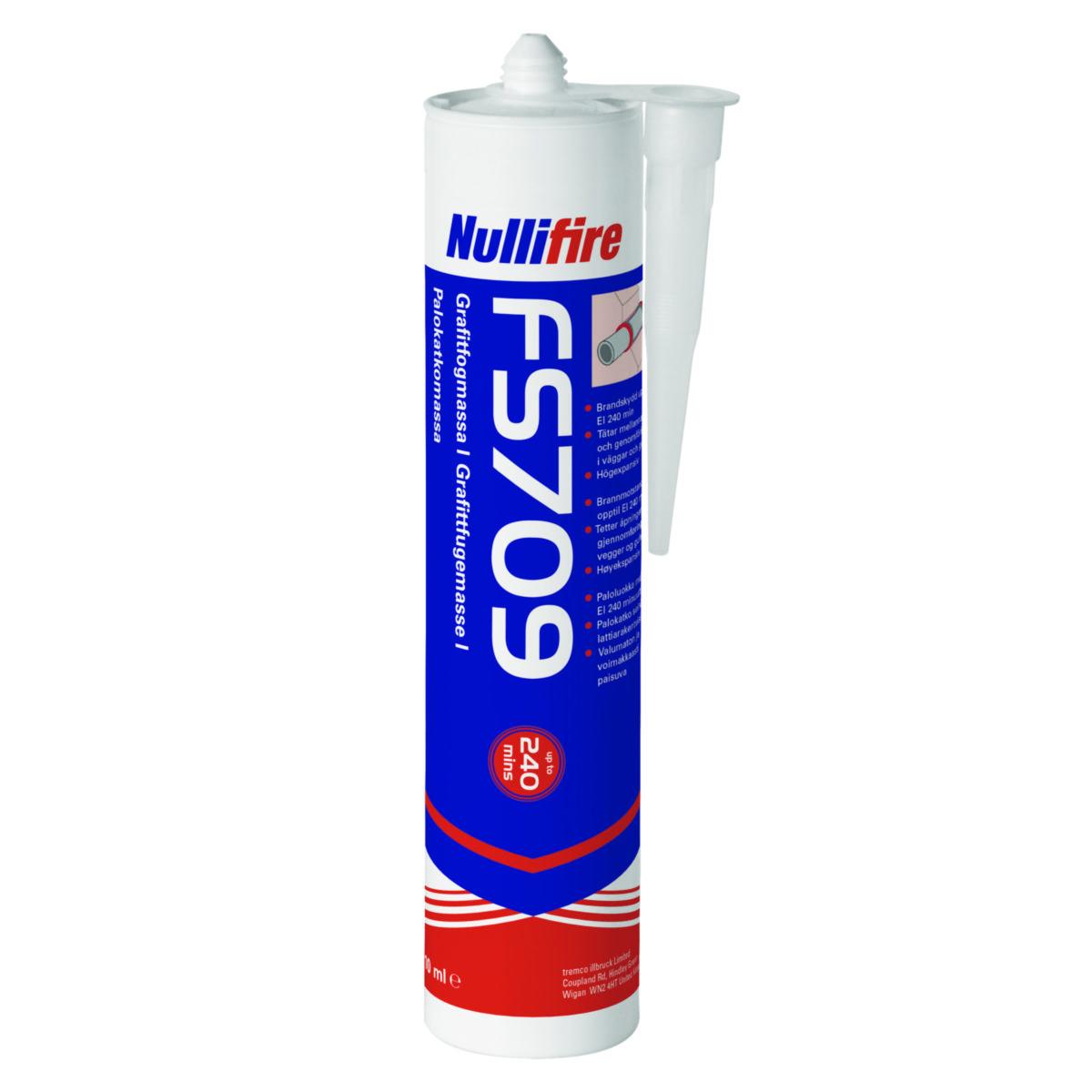 Brandfogmassa Grafit Nullifire FS709 - BRANDFOGMASSA GRAFIT FS709 GRÅ 310ML NULLIFIRE