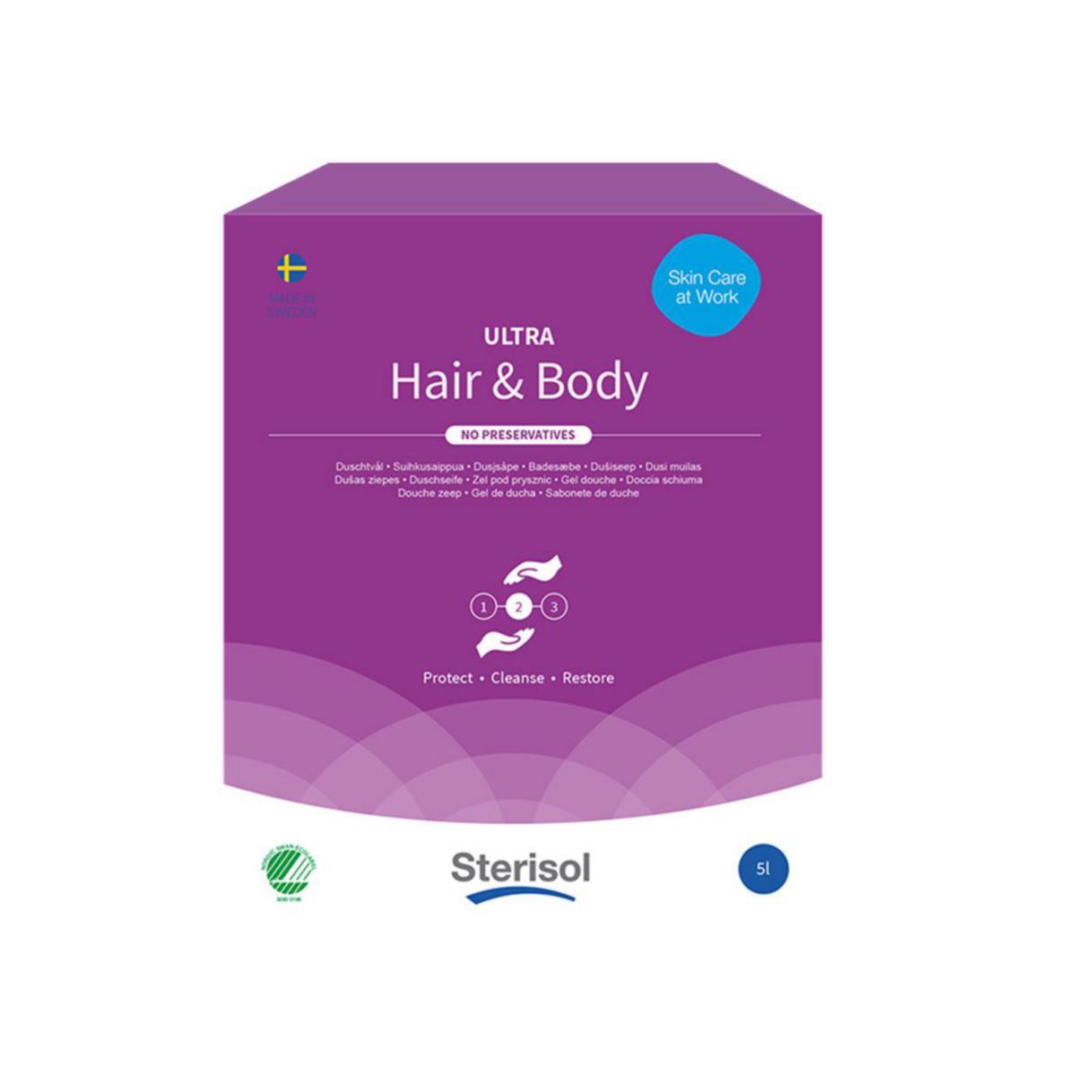 Duschtvål/Schampo Sterisol ULTRA Hair & Body - DUSCHTVÅL/SCHAMPO STERISOL ULTRA HAIR & BODY 5L