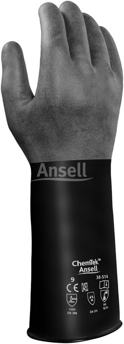 Butylgummihandske Ansell AlphaTec 38-514 - KEMSKYDDSHANDSKE ANSELL 38-514 ALPHATEC BUTYL 350MM STL 7
