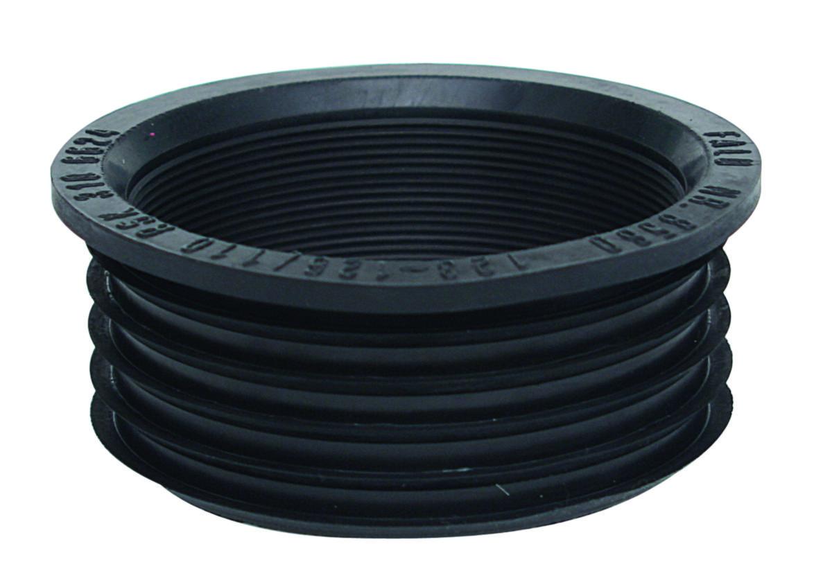 Gumminipplar för  4" N-rörmuff, Faluplast - 123-126/110 GUMMINIPPEL SVART NR 85602 4"N-RÖR -110PVC
