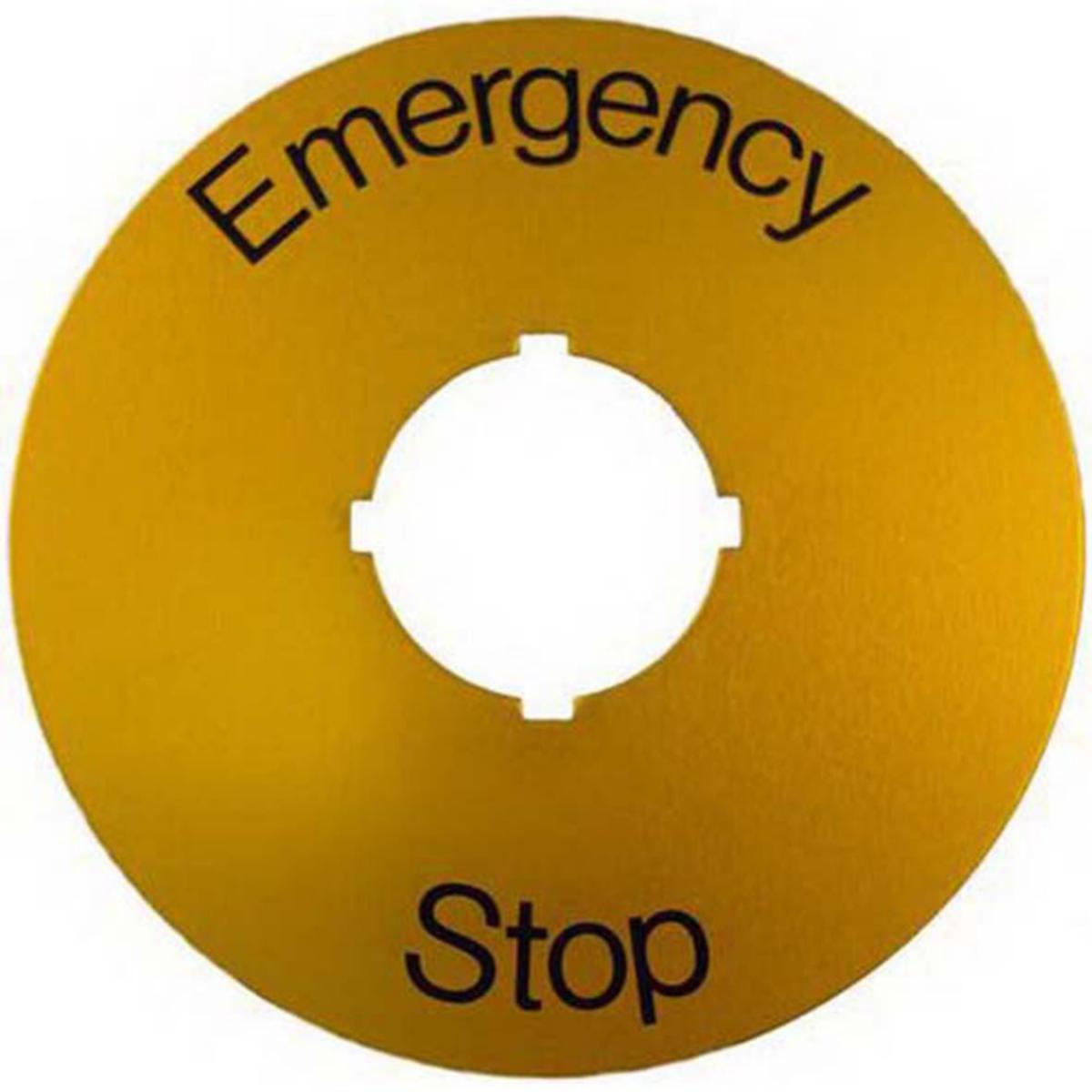 Skylt för nödstopp - SKYLT ALU EMERGENCY STOP