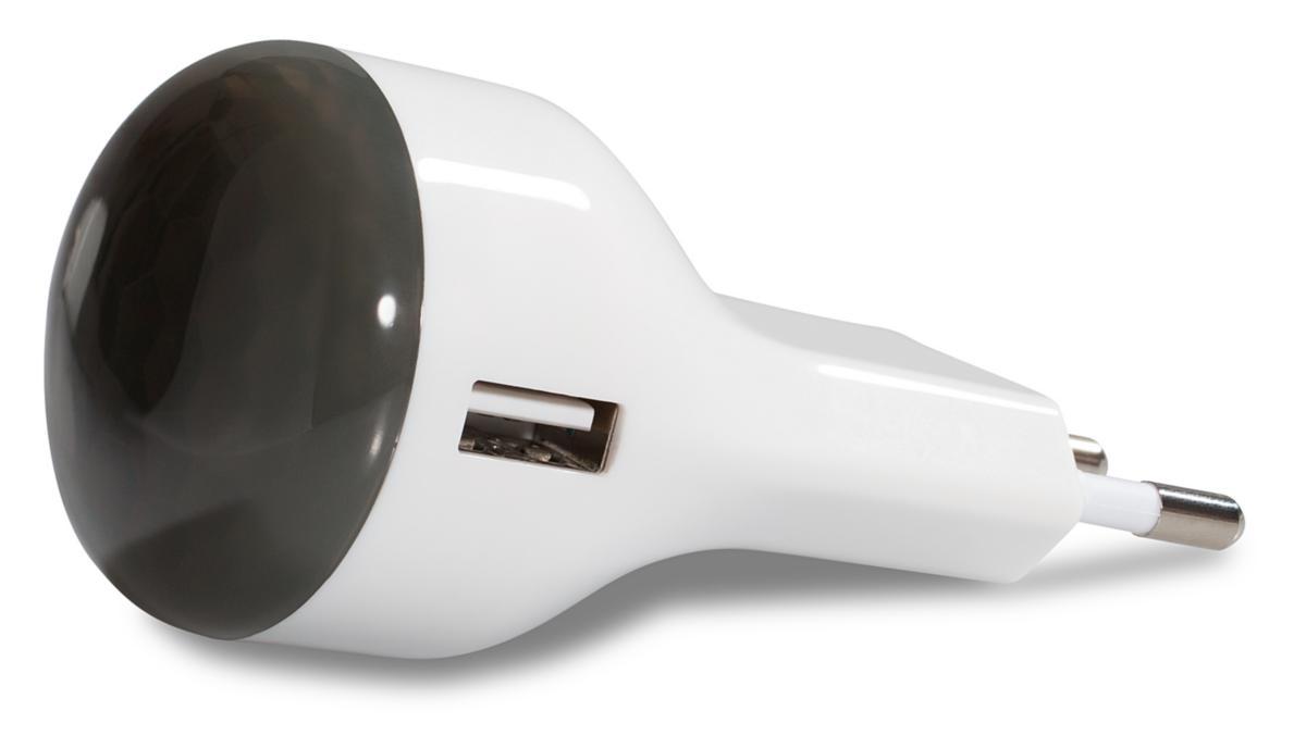 Nattlampa LED, med USB - NATTLAMPA MED USB LADDARE CAPIDI