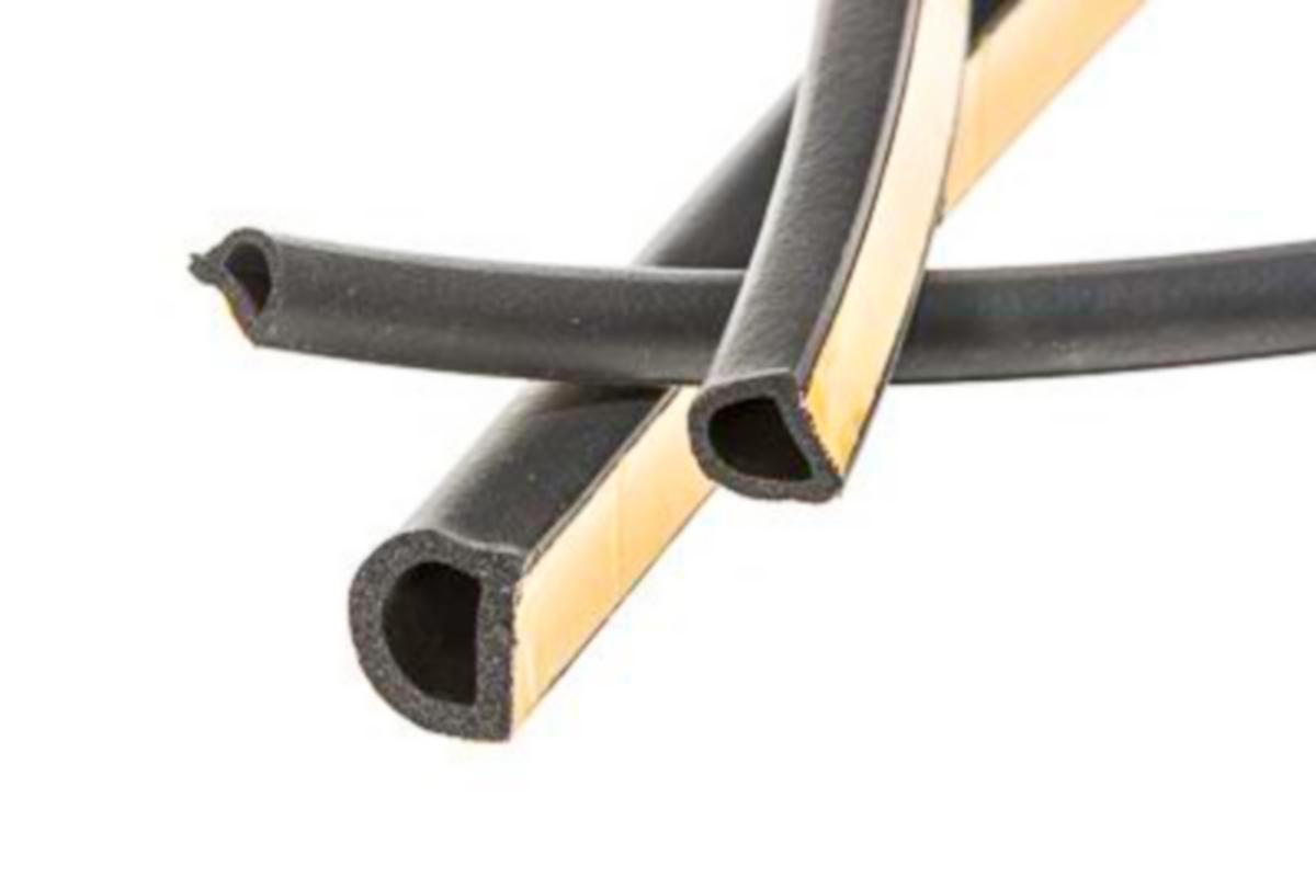 Cellgummilist - CELLGUMMILIST D-LIST 8X6MM EPDM SVART SJH 100M/RLE