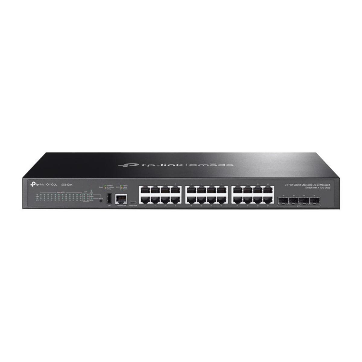 Omada Switch 24-port Gigabit Stackable L3, SG5428X - SWITCH 24PORT SG5428X