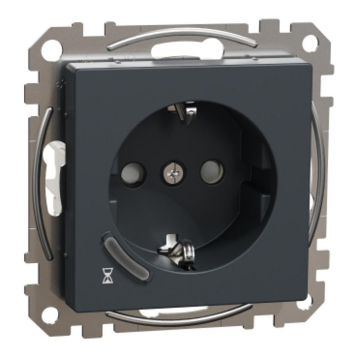 Vägguttag 1-vägs med elektronisk timer, Exxact - TIMER MED 1-VÄGSUTTAG ANT 16A WDE003447
