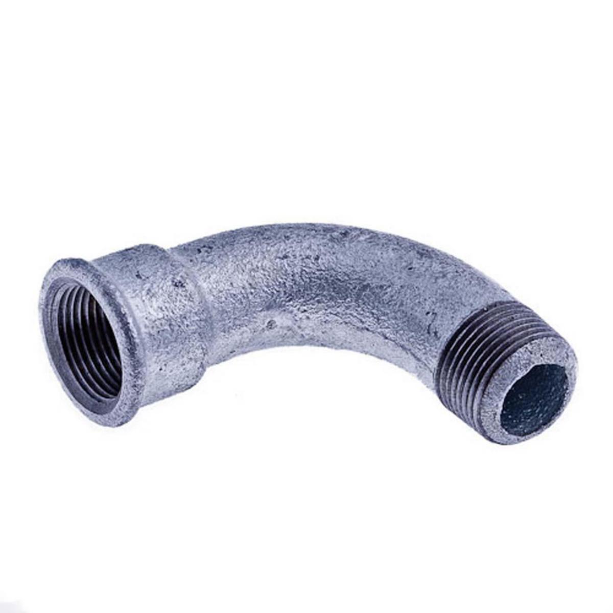 Böj 90° med 1 muff, aducerad, varmförzinkad, in- och utvändig gänga. Int nr 1. - 15X90GR GALV AD BÖJ NO 1 1 MUFF  EN10242/A2