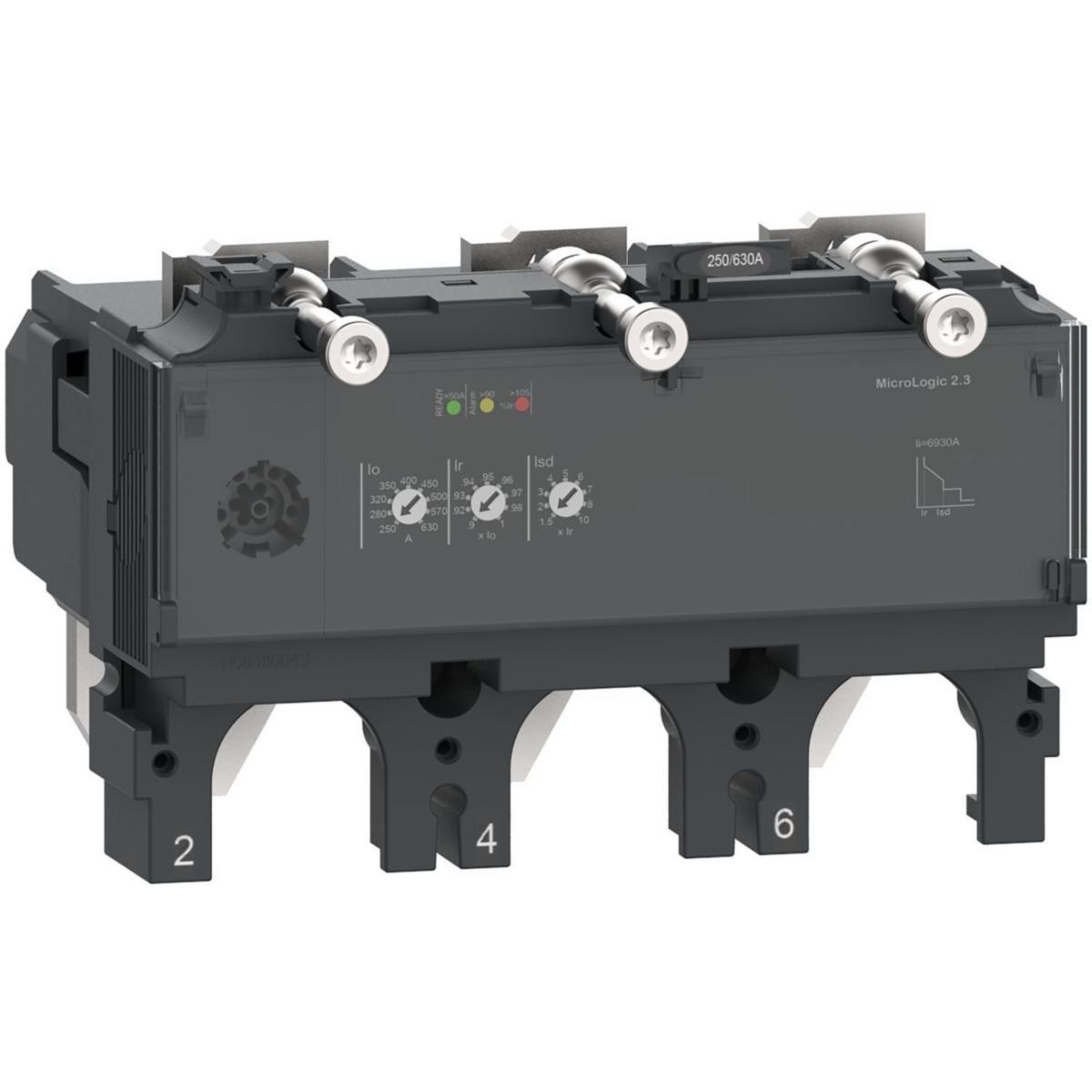 Skydd MicroLogic 2.3 - SKYDD 3P MICROL 2.3 630A C6332D630
