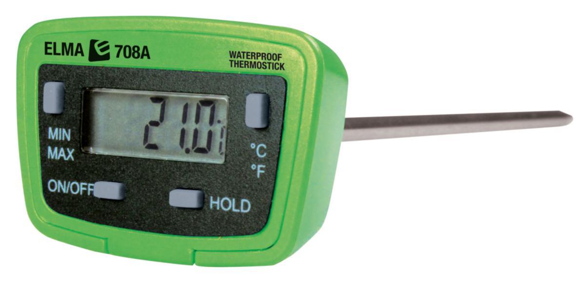 Mini termometer, Elma 708A - MINITERMOMETER, TJOCKLEK 3,7MM MED INSTICKSPROVARE