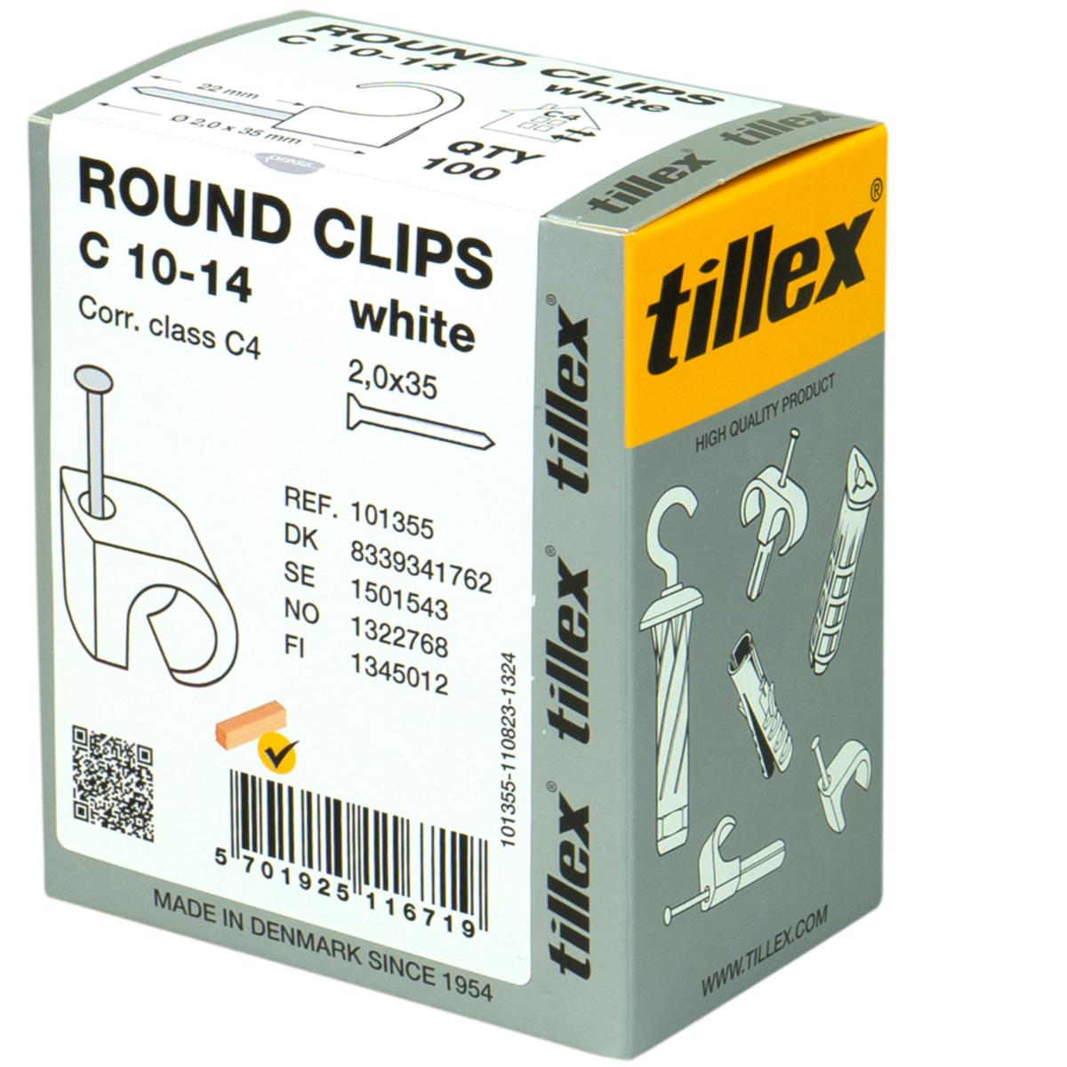 Spikklammer C vit - CLIPS C10-14 VIT 2.0X35 C 10-14 W