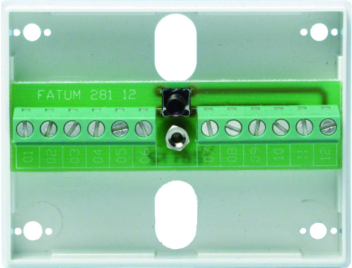 Larmbox Fatum Mini med sabotagekontakt - LARMBOX 12 pol SKRUV Fatum Mini