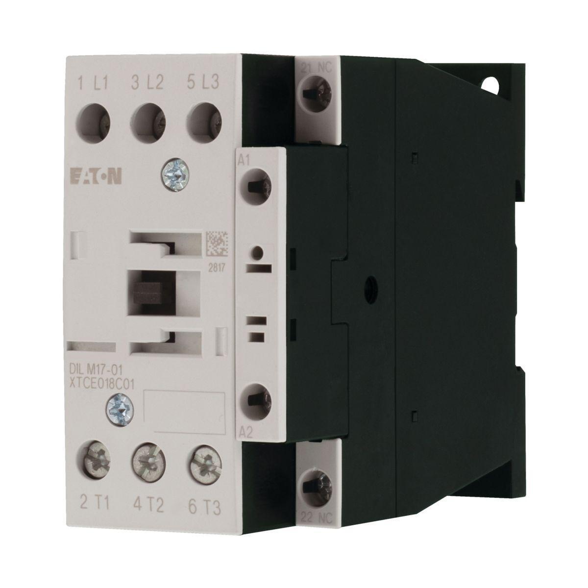 Kontaktor 3-polig DILM7-DILM38 DC-manöver - KONTAKTOR 1NC,7.5KW 17A DILM17-01(RDC24)