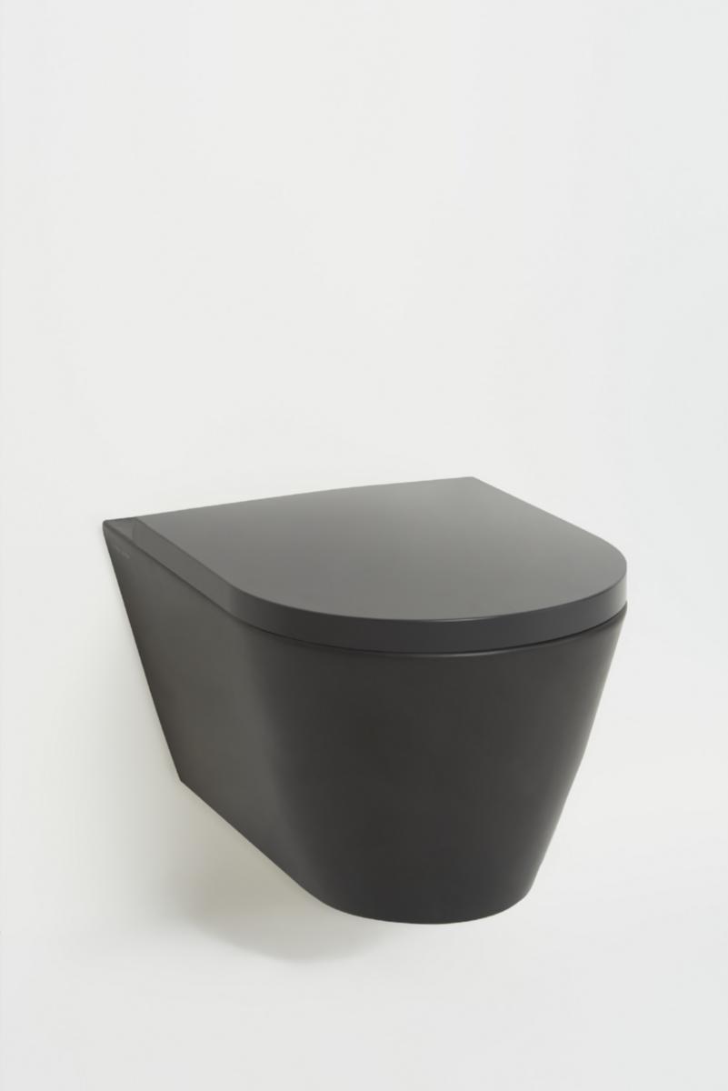 WC-skål Kartell By, Laufen - LAUFEN KARTELL WC-SKÅL MATTSVART, RIMLESS EX SITS