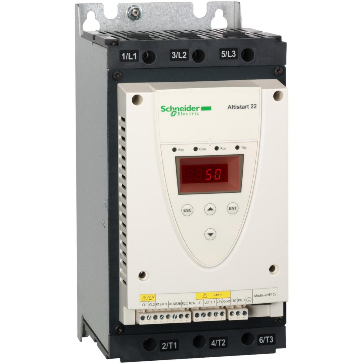 Mjukstarter ATS22 17-590A med mjukstopp 600V - MJUKST. 208/460V 20/50HP ATS22D75S6U
