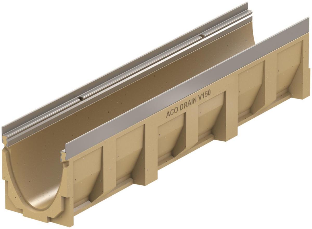 ACO Multiline Nordic V150 linjeavvattningsränna, utan fall - ACO MULTILINE NORDIC V150S 0.0 RÄNNA, 1M UTAN FALL